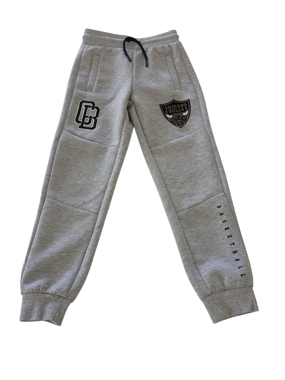 Chicago Bulls Sweatpants Youth 7-8 Years Gray NBA Basketball Drawstring Pockets